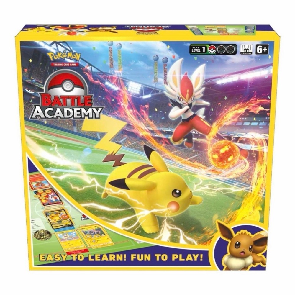 Pokemon Battle Academy Board Game Box - Yellow, Red, Blue